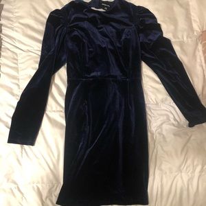 Velvet navy blue dress. Size L tts